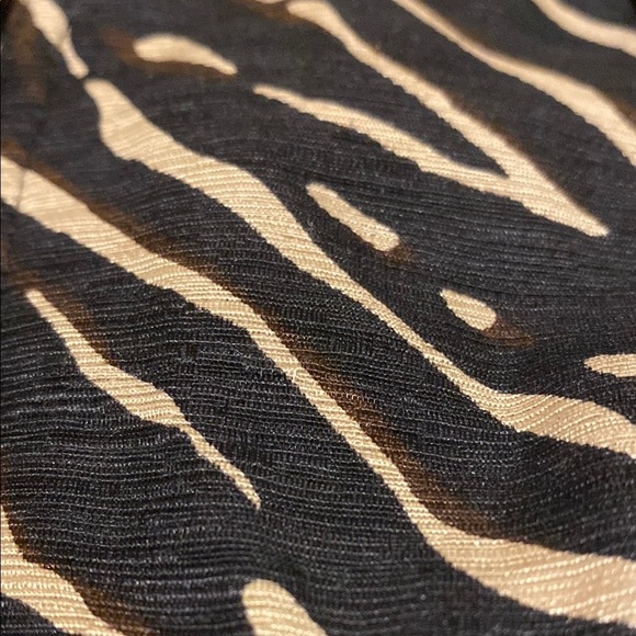 Women's Silk Jacket Blazer Ruffled Animal Print Luxury Office Business Casual - Picture 13 of 15